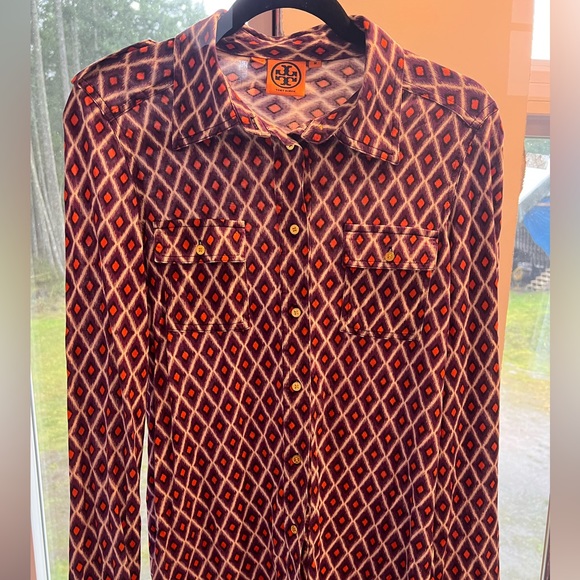 Tory Burch Tops in Silk (purple blouse and pink multi tunic) and cotton (tunic) - Picture 9 of 13